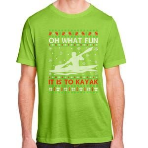 Oh What Fun It Is To Kayak Kayaking Ugly Christmas Gift Adult ChromaSoft Performance T-Shirt