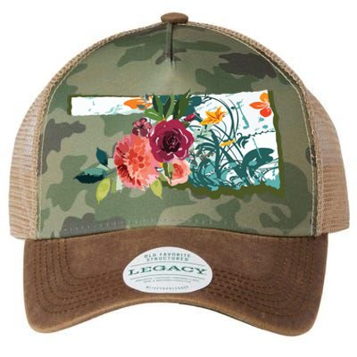 Oklahoma Watercolor Flower Legacy Tie Dye Trucker Hat