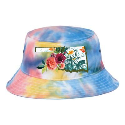 Oklahoma Watercolor Flower Tie Dye Newport Bucket Hat