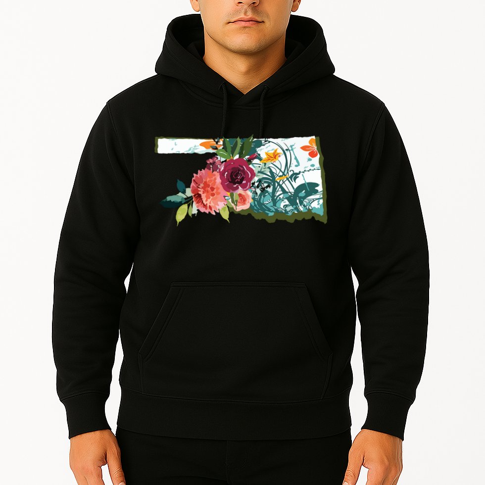 Oklahoma Watercolor Flower Hoodie