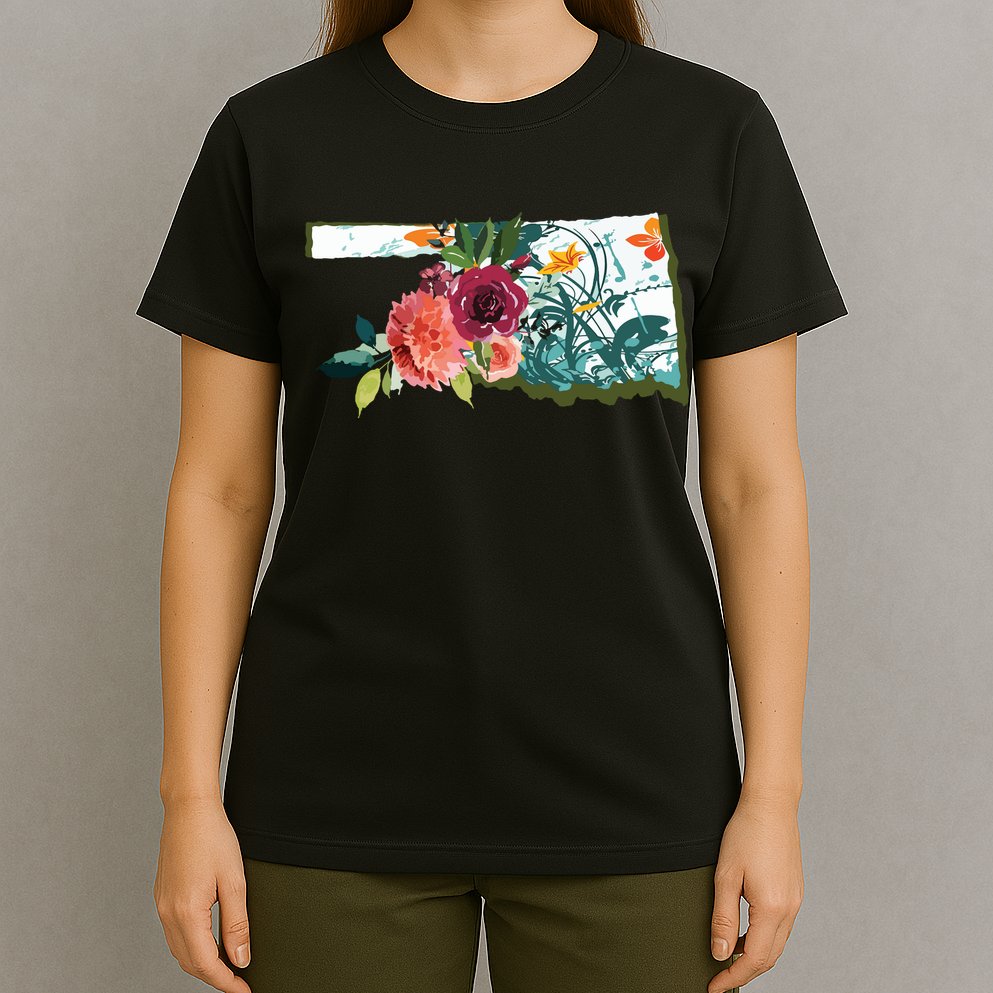 Oklahoma Watercolor Flower T-Shirt