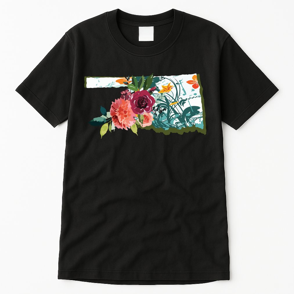 Oklahoma Watercolor Flower Tall T-Shirt