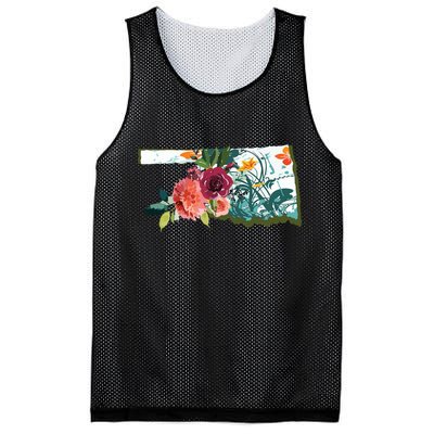 Oklahoma Watercolor Flower Mesh Reversible Basketball Jersey Tank