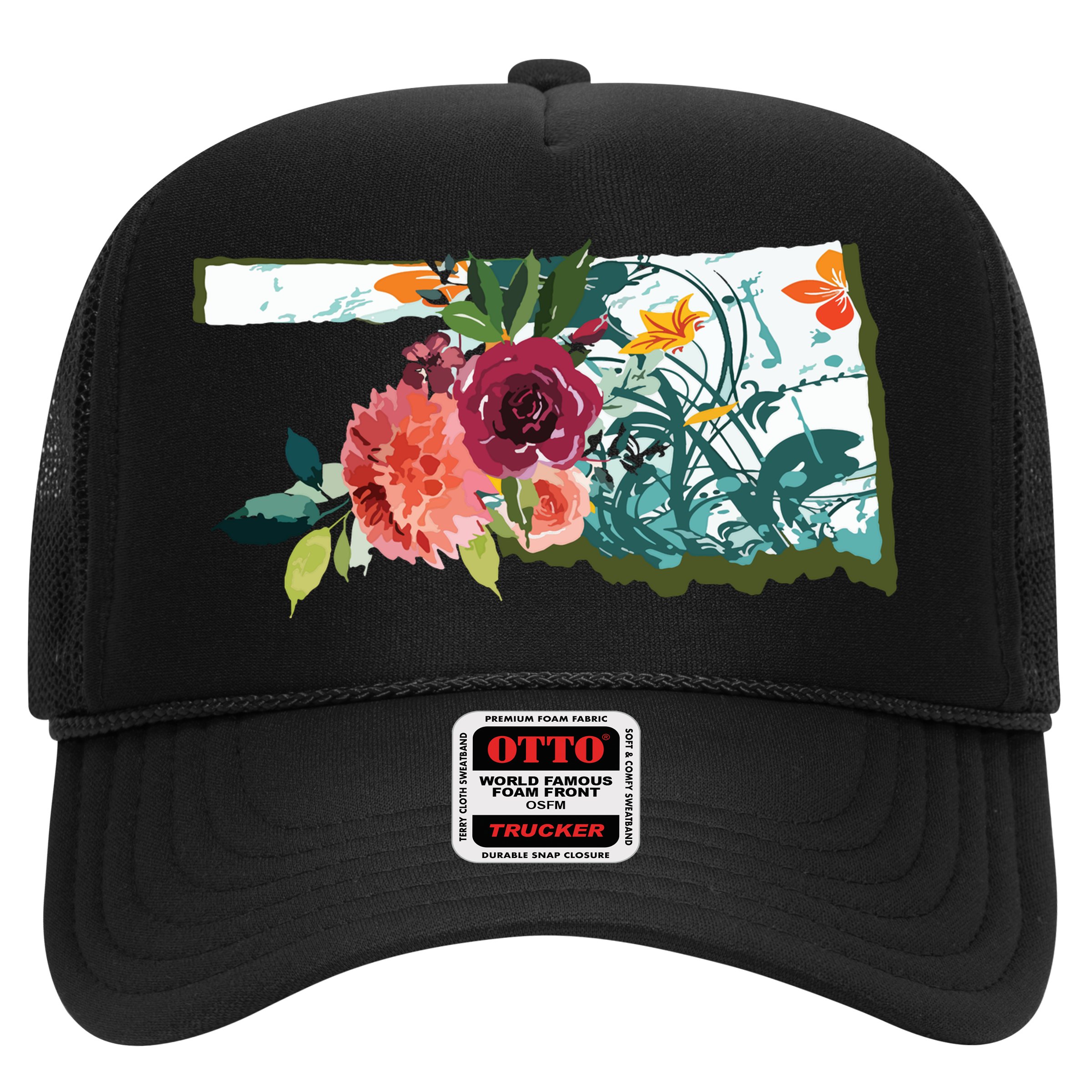 Oklahoma Watercolor Flower Hat