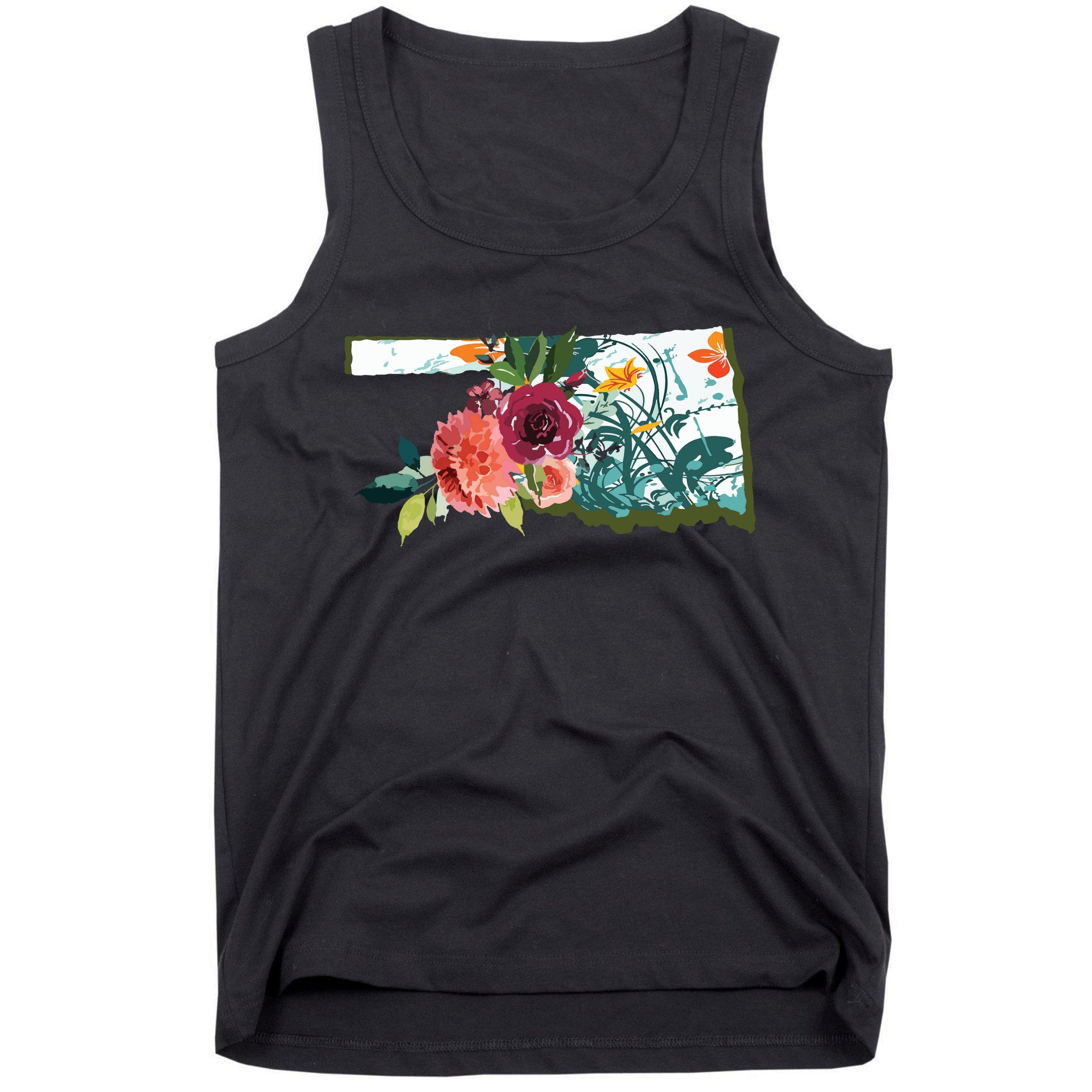 Oklahoma Watercolor Flower Tank Top