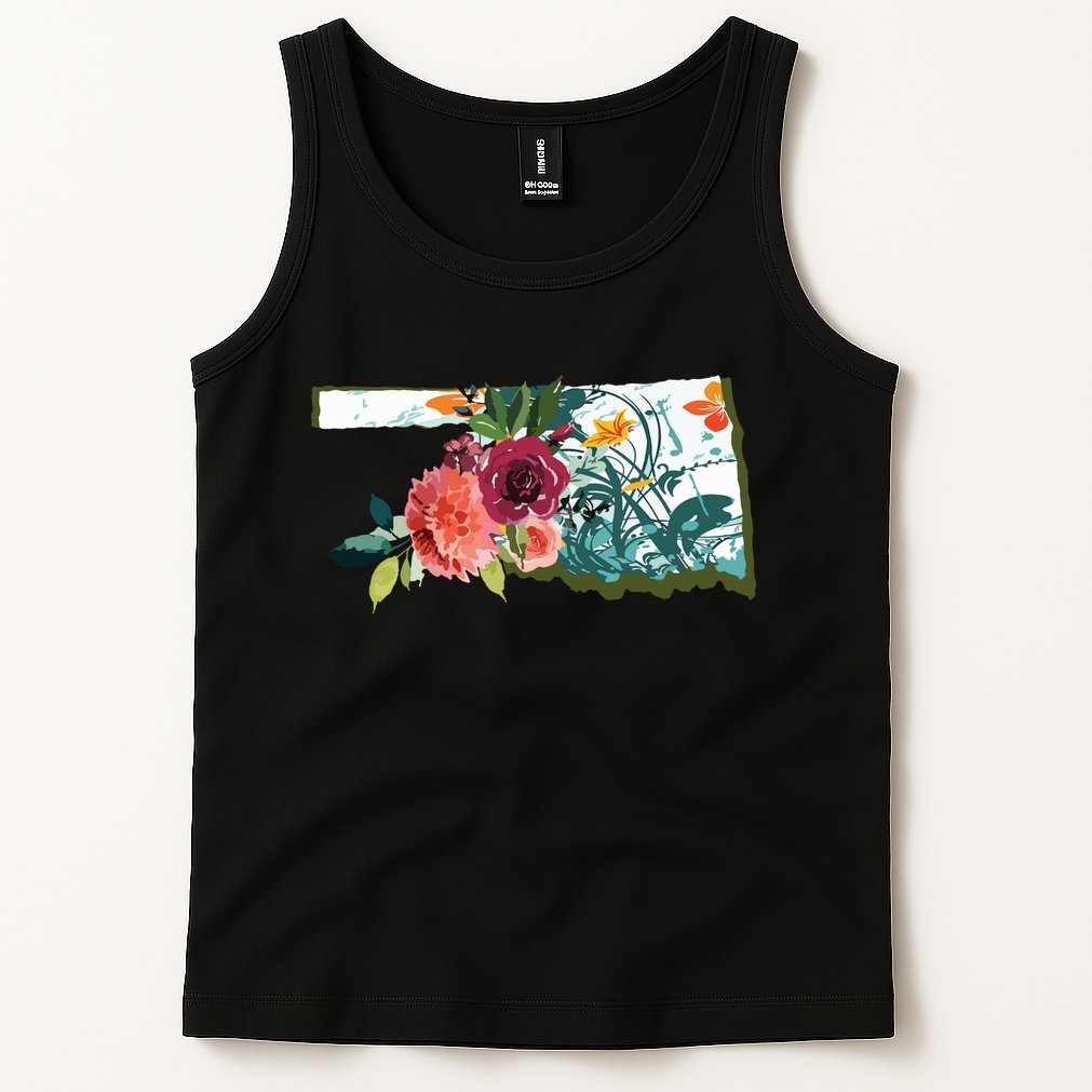 Oklahoma Watercolor Flower Tank Top