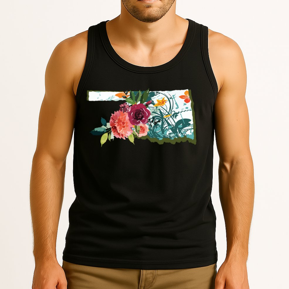 Oklahoma Watercolor Flower Tank Top