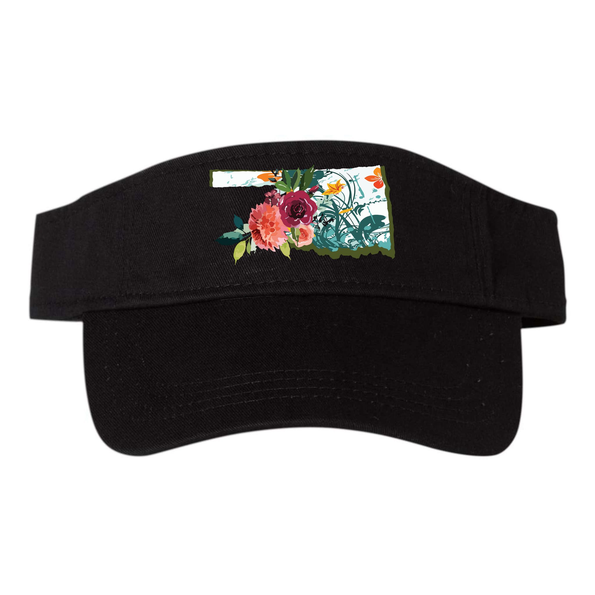 Oklahoma Watercolor Flower Visor
