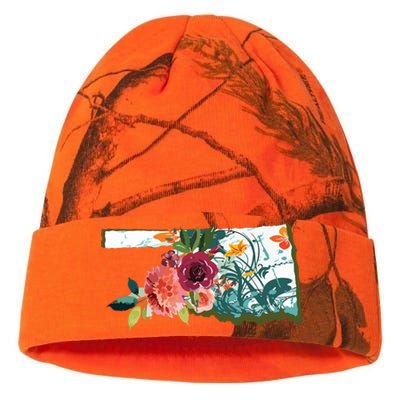 Oklahoma Watercolor Flower Kati Licensed 12" Camo Beanie