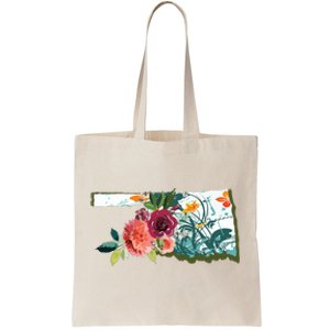 Oklahoma Watercolor Flower Tote Bag