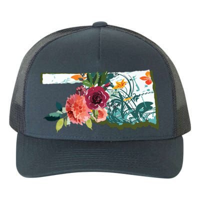 Oklahoma Watercolor Flower Yupoong Adult 5-Panel Trucker Hat