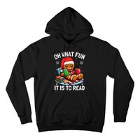 Oh What Fun It Is To Read Funny Christmas Gingerbread Book Lover Hoodie