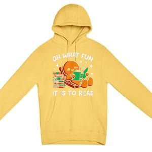 Oh What Fun It Is To Read Christmas Teacher Librarian Books Premium Pullover Hoodie