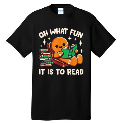 Oh What Fun It Is To Read Christmas Teacher Librarian Books Tall T-Shirt