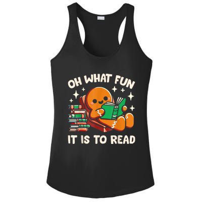 Oh What Fun It Is To Read Christmas Teacher Librarian Books Ladies PosiCharge Competitor Racerback Tank