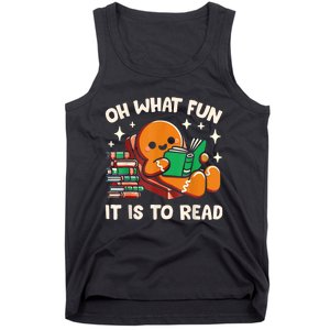 Oh What Fun It Is To Read Christmas Teacher Librarian Books Tank Top