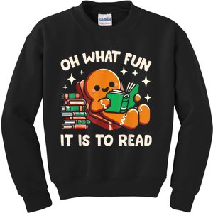 Oh What Fun It Is To Read Christmas Teacher Librarian Books Kids Sweatshirt