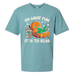 Oh What Fun It Is To Read Christmas Teacher Librarian Books Sueded Cloud Jersey T-Shirt