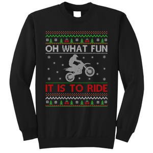 Oh What Fun It Is To Ride Xmas Ugly Motocross Christmas Sweatshirt