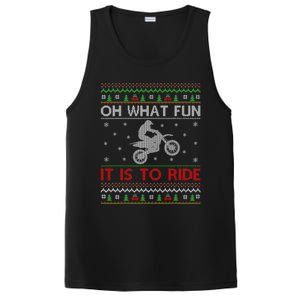 Oh What Fun It Is To Ride Xmas Ugly Motocross Christmas PosiCharge Competitor Tank