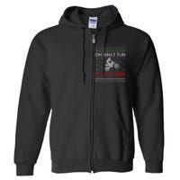 Oh What Fun It Is To Ride Xmas Ugly Motocross Christmas Full Zip Hoodie