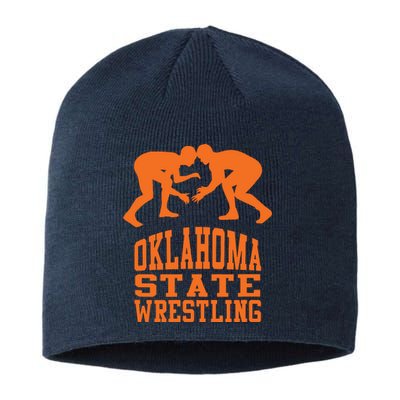 Oklahoma Wrestling Gift Sustainable Beanie