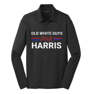 Old White Guys For Harris Kamala Silk Touch Performance Long Sleeve Polo