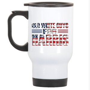 Old White Guys For Harris Kamala Usa American Flag Harris Stainless Steel Travel Mug