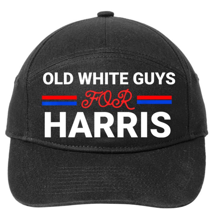 Old White Guys For Harris Kamala 7-Panel Snapback Hat