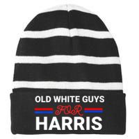 Old White Guys For Harris Kamala Striped Beanie with Solid Band