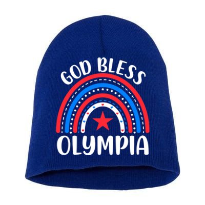 Olympia Washington Gift I Love Olympia Usa Gift Short Acrylic Beanie