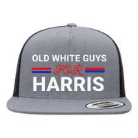 Old White Guys For Harris Kamala Flat Bill Trucker Hat