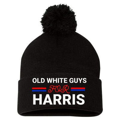 Old White Guys For Harris Kamala Pom Pom 12in Knit Beanie