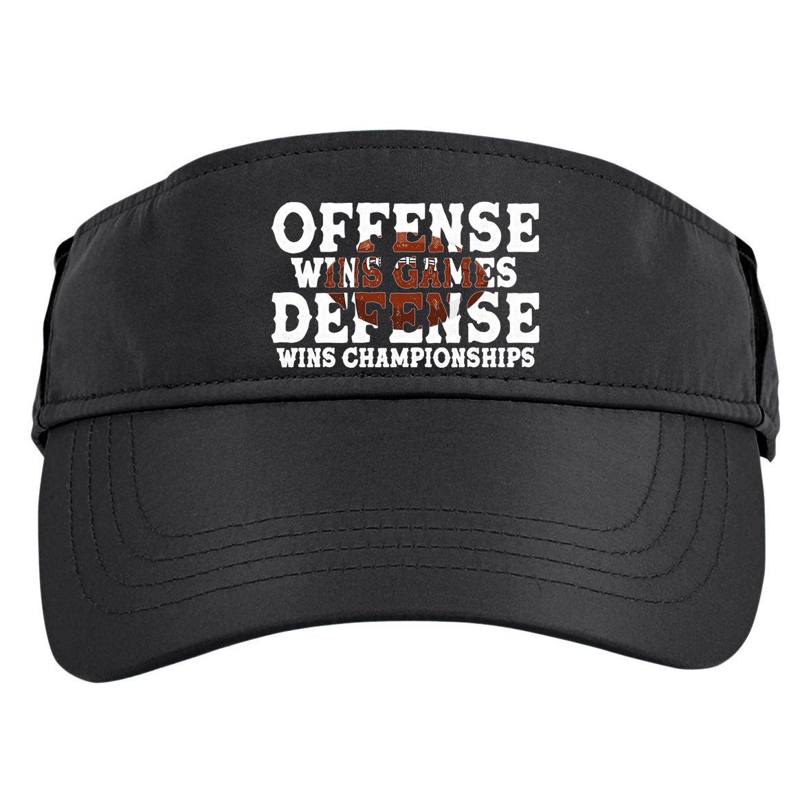 Offense Wins Games Defense Wins Championships Adult Drive Performance Visor