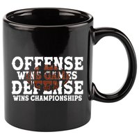 Offense Wins Games Defense Wins Championships 11oz C Handle Ceramic Mug
