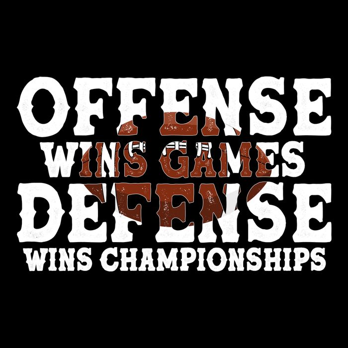 Offense Wins Games Defense Wins Championships Flat Bill Trucker Hat