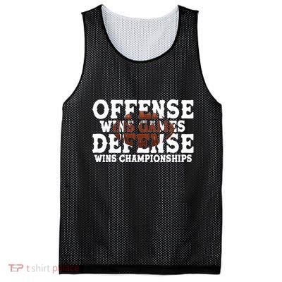 Offense Wins Games Defense Wins Championships Mesh Reversible Basketball Jersey Tank
