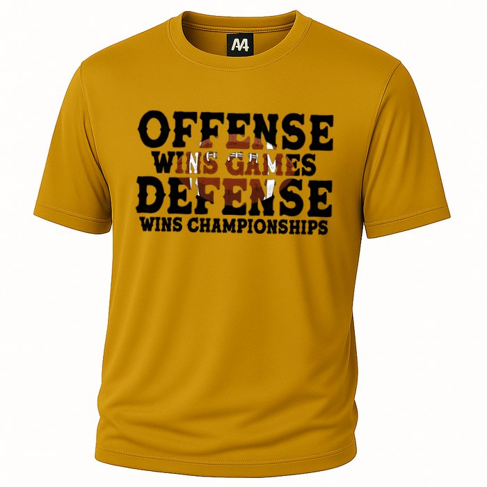 Offense Wins Games Defense Wins Championships Cooling Performance Crew T-Shirt