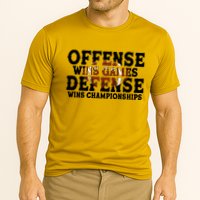 Offense Wins Games Defense Wins Championships Cooling Performance Crew T-Shirt
