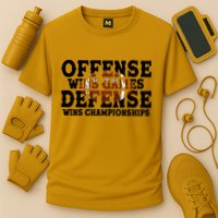 Offense Wins Games Defense Wins Championships Cooling Performance Crew T-Shirt