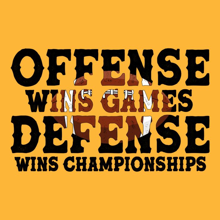 Offense Wins Games Defense Wins Championships Cooling Performance Crew T-Shirt