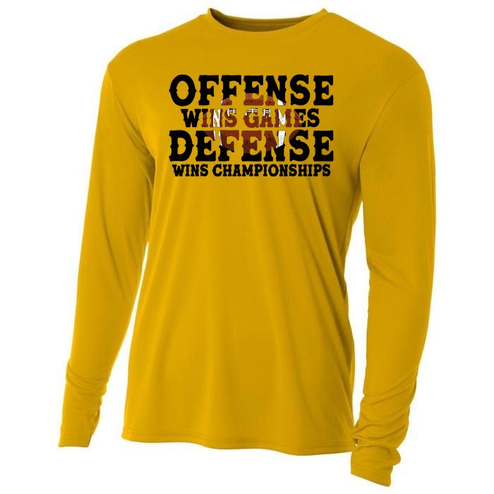 Offense Wins Games Defense Wins Championships Cooling Performance Long Sleeve Crew