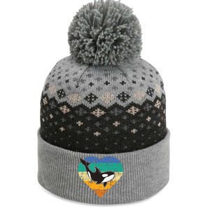 Orca Whale Heart Whale Lover Marine Biologist Whales The Baniff Cuffed Pom Beanie