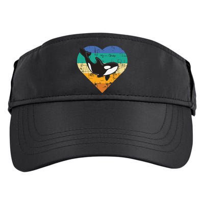 Orca Whale Heart Whale Lover Marine Biologist Whales Adult Drive Performance Visor
