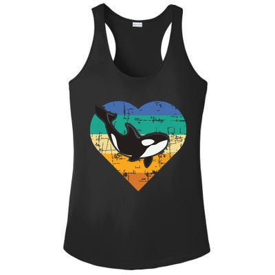 Orca Whale Heart Whale Lover Marine Biologist Whales Ladies PosiCharge Competitor Racerback Tank