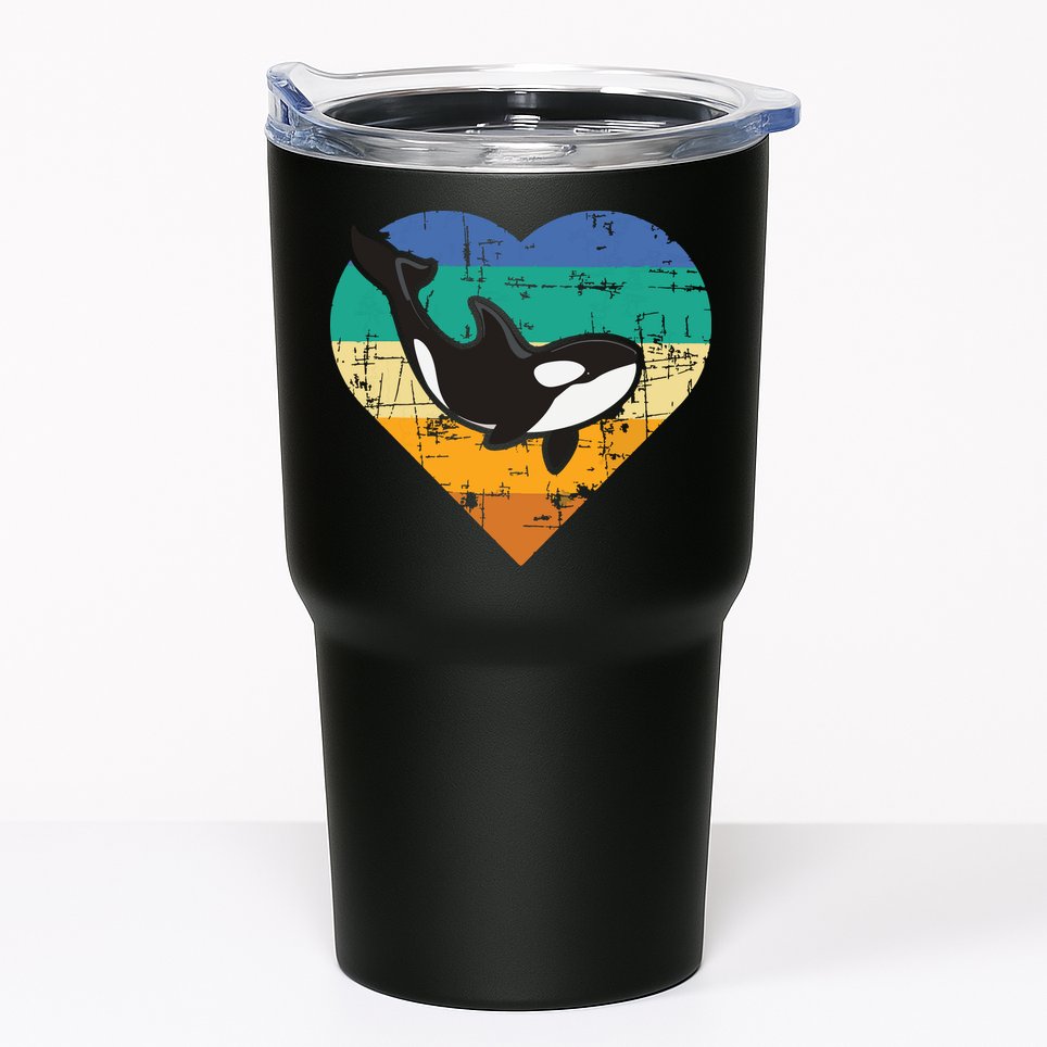 Orca Whale Heart Whale Lover Marine Biologist Whales Tumbler