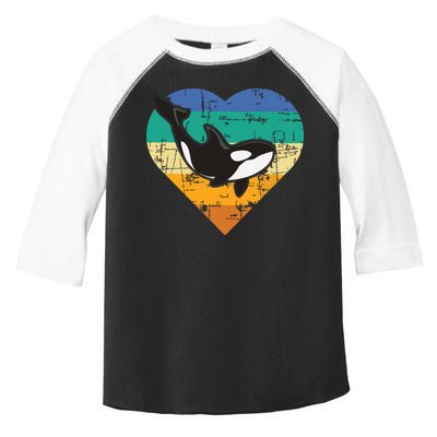 Orca Whale Heart Whale Lover Marine Biologist Whales Toddler Fine Jersey T-Shirt