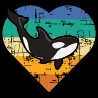 Orca Whale Heart Whale Lover Marine Biologist Whales Wool Snapback Cap