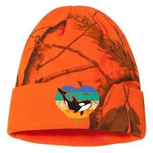 Orca Whale Heart Whale Lover Marine Biologist Whales Kati Licensed 12" Camo Beanie