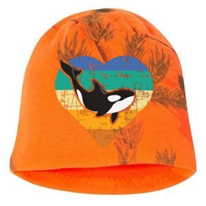 Orca Whale Heart Whale Lover Marine Biologist Whales Kati - Camo Knit Beanie